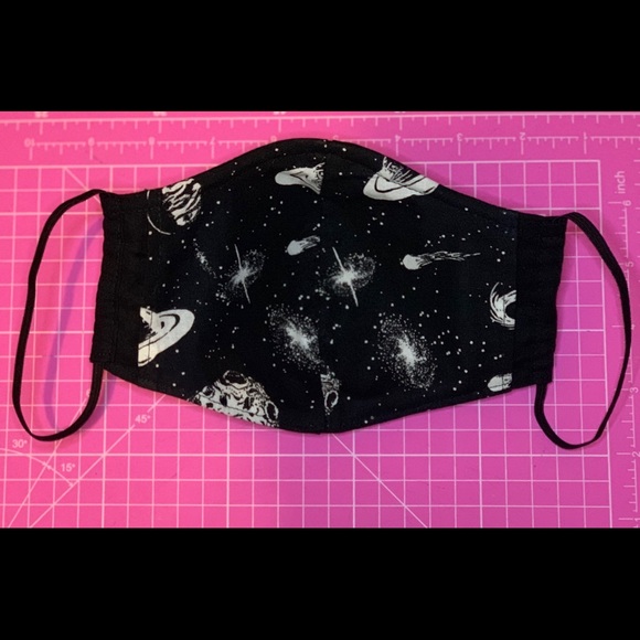 Hand Crafted Accessories - Triple Layer Face Mask. Nose Wire. Pocket Filter